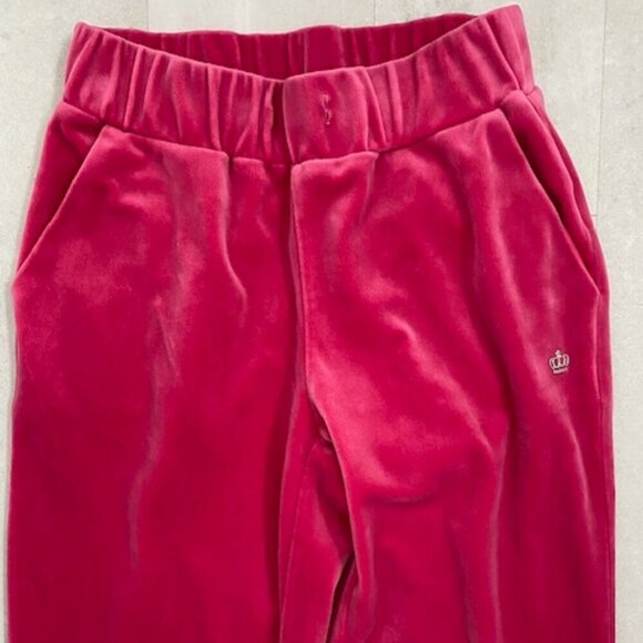 Vintage JUICY COUTURE Hot Pink Velour Joggers Track Pants XS - Picture 3 of 9
